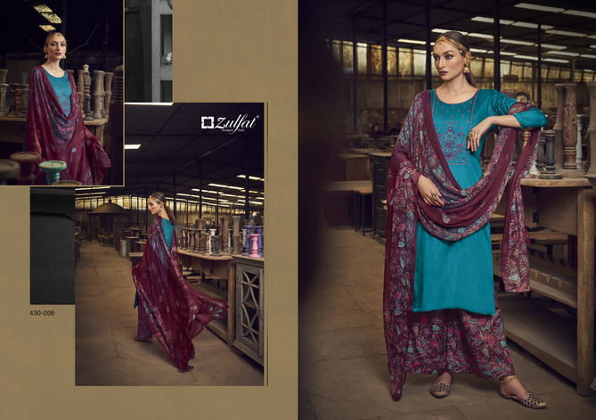 Zulfat Manohari Fancy Designer Wear Wholesale Cotton Dress Material Catalog